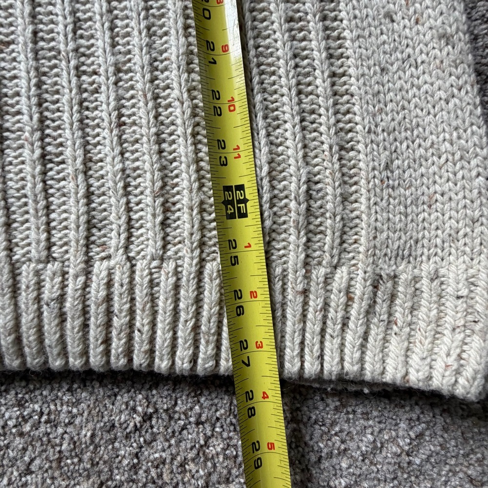 Carhartt Oatmeal Cable Knit Sweater Elbow Patches Women's XL Cabincore Gorpcore - Picture 6 of 12